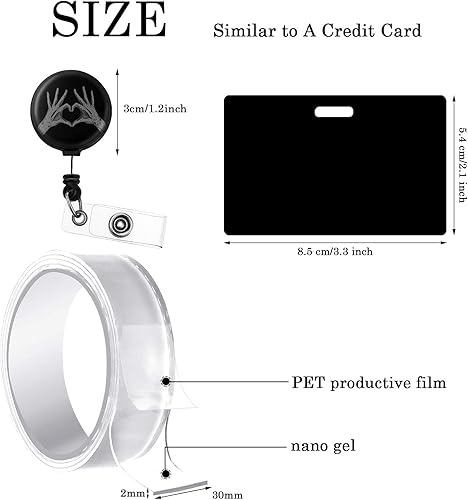 Miniatura 2 de Carretes retráctiles de 3 piezas para insignias de rayos X retráctiles, juego de carretes de insignias retráctiles, soportes de marcadores de rayos