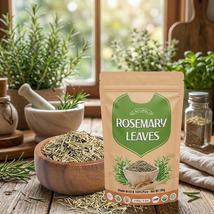 Rosemary Leaves for Hair Growth and Seasoning Food | Packed Clean, No Dust and Stems Freem - 100 g