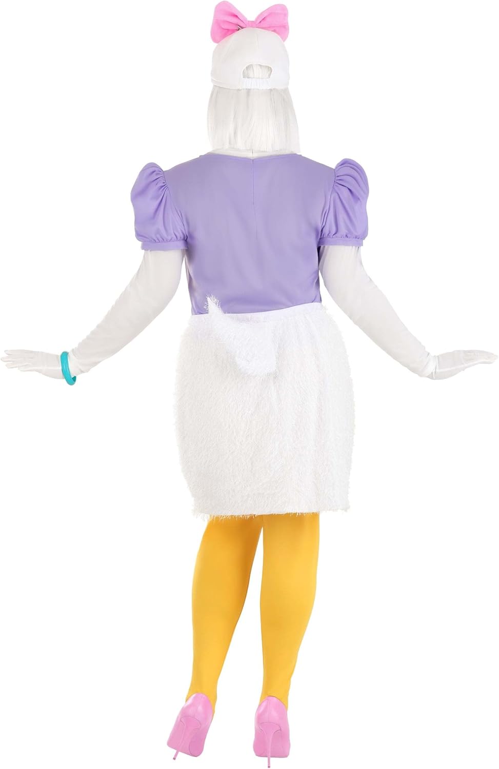 Disney Plus Size Daisy Duck Costume for Women - Tights, Hat, Pink Bow, Gloves & Bracelet - Officially Licensed