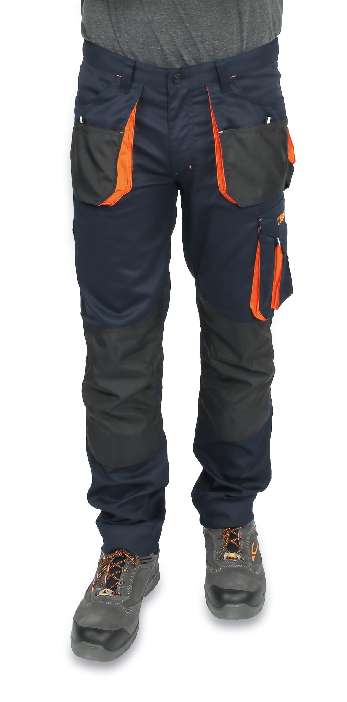 BETA 7860B Talla M - Pantalón de trabajo ligero Beta Easy, en tejido T/C, con bolsillos para piezas pequeñas y cinta para martillos, azul