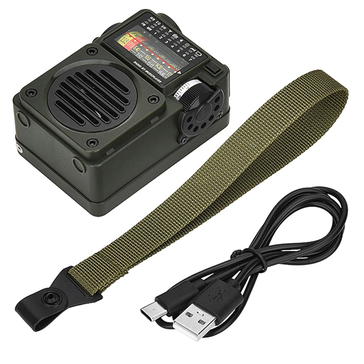DollaTek HRD-700 Mini radio tascabile retrò Radio Bluetooth DAB/DAB+ AM FM a 10 bande Radio digitale retrò ricaricabile