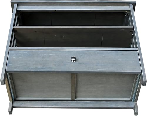 Miniatura 26 de IC International Concepts, Mission Corner Enteinment / Soporte de TV, madera auténtica maciza, madera de parawood resistente, 35 x 24 x 29, montaje