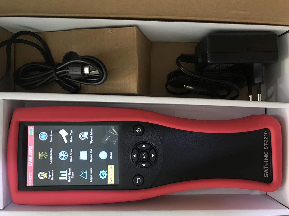ST-2210 DVB-S/S2 Récepteur de télévision par Satellite, écran Tactile de 4 pouces, détecteur de télévision par Satellite numérique HD Avec analyseur de Spectre
