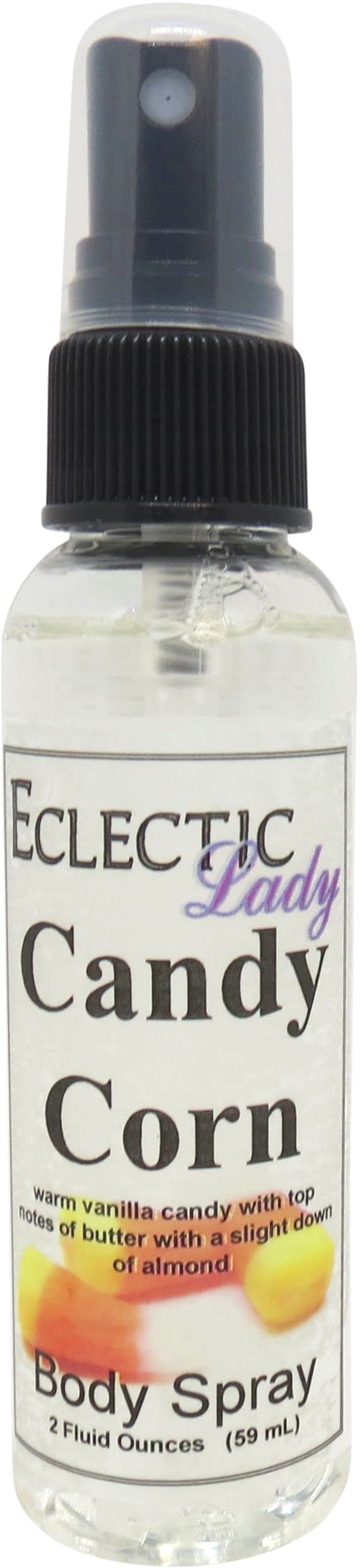 Eclectic Lady Candy Corn Body Spray, Double Strength, 2 ounces, Body Mist for Women with Clean, Light & Gentle Fragrance, Cologne with Soft, Subtle Aroma For Daily Use