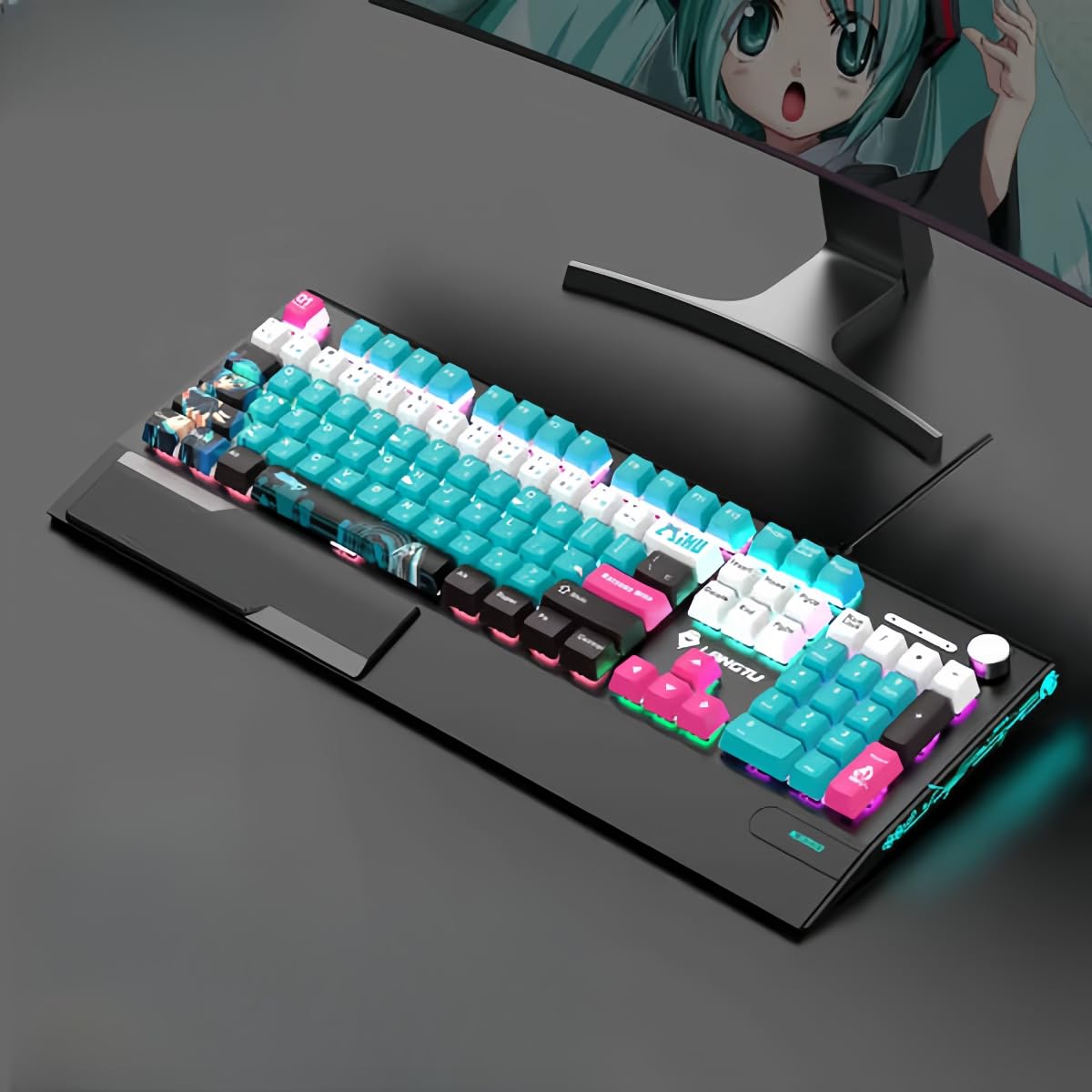 Amazon.co.jp: SHIHUA 初音ミク メカニカルキーボード Miku pbt
