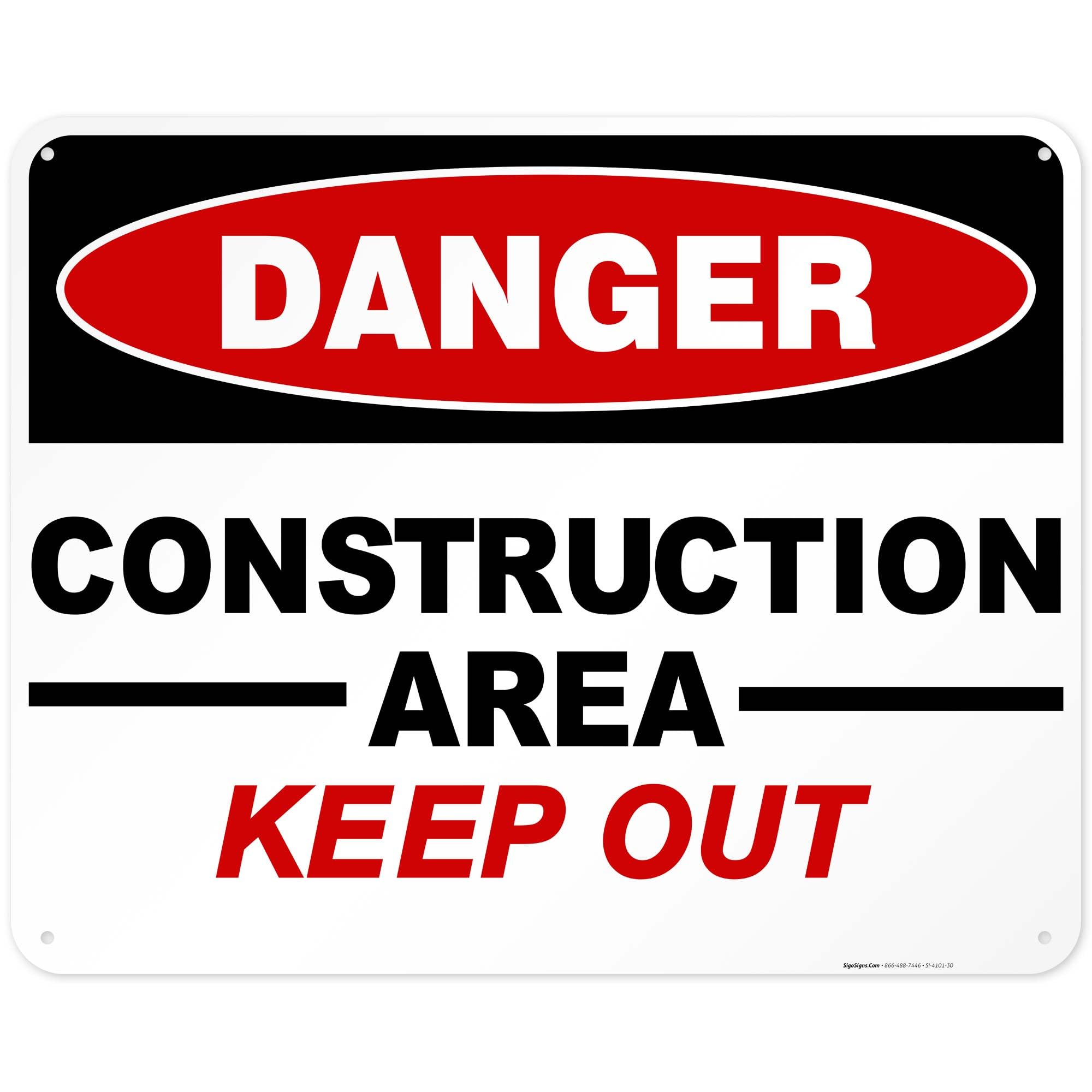 Danger Construction Area Sign, Keep Out — Amazon image 17