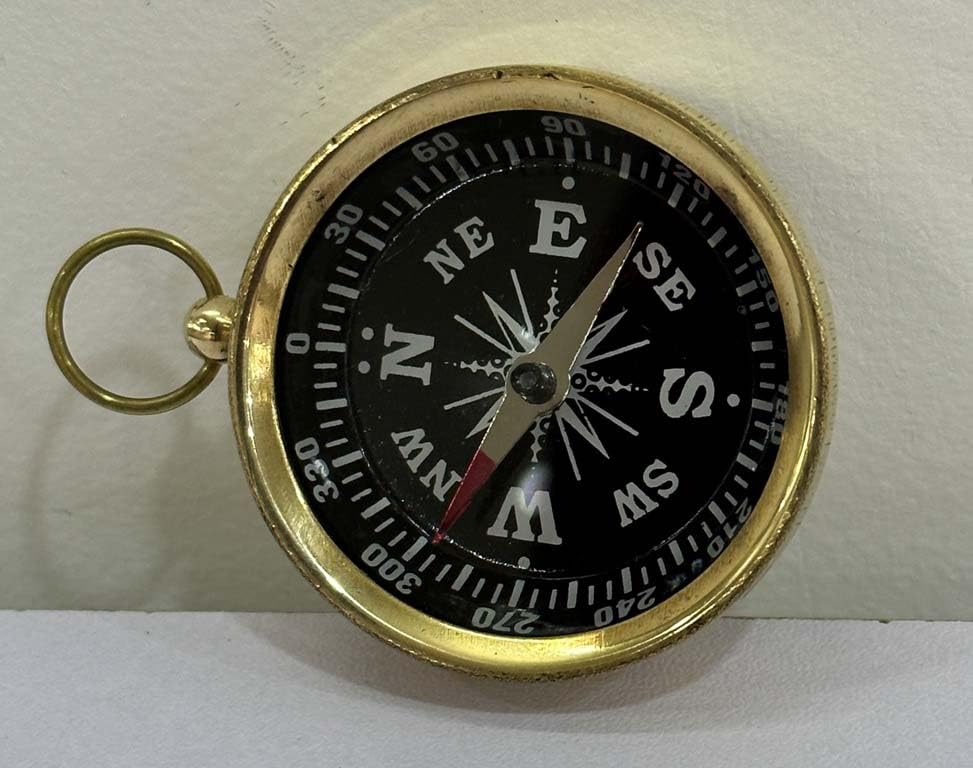 Brújula de latón portátil de 1.75 pulgadas miniatura 5