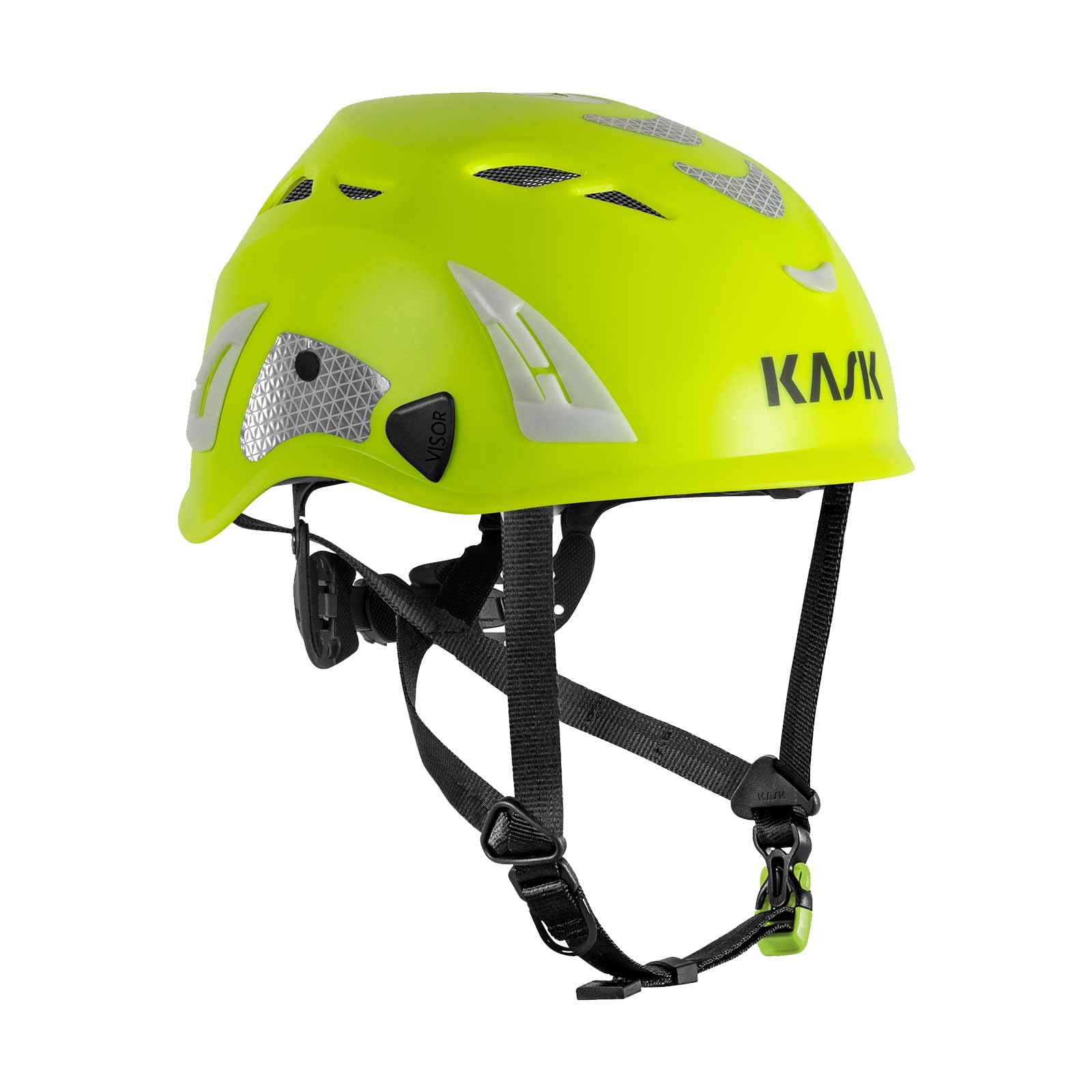 KASK Schutzhelm Superplasma PL HiViz 2.0 Arbeitsschutzhelm, Bergsteigerhelm, Industriekletterhelm - Gr. 51-62 cm Universal-einstellbar, Farbe:gelb