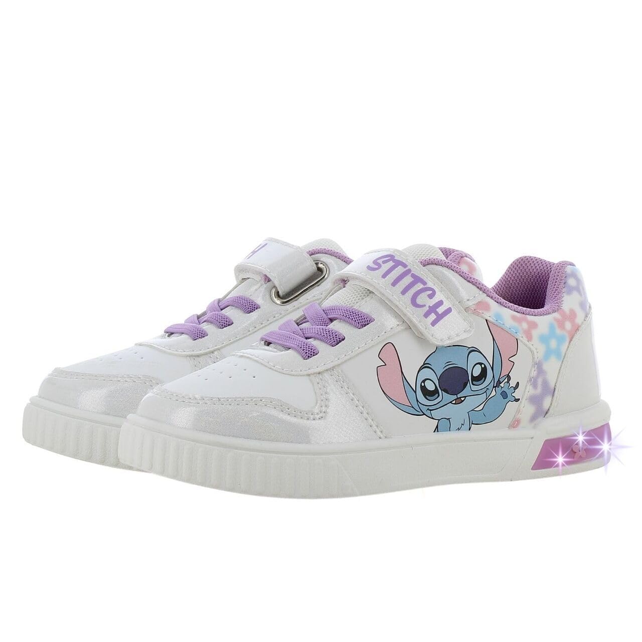 Leomil Lilo & Stitch Baskets Lumineuses pour Filles Chaussures Enfants, Idéal pour l'école et Les Loisirs