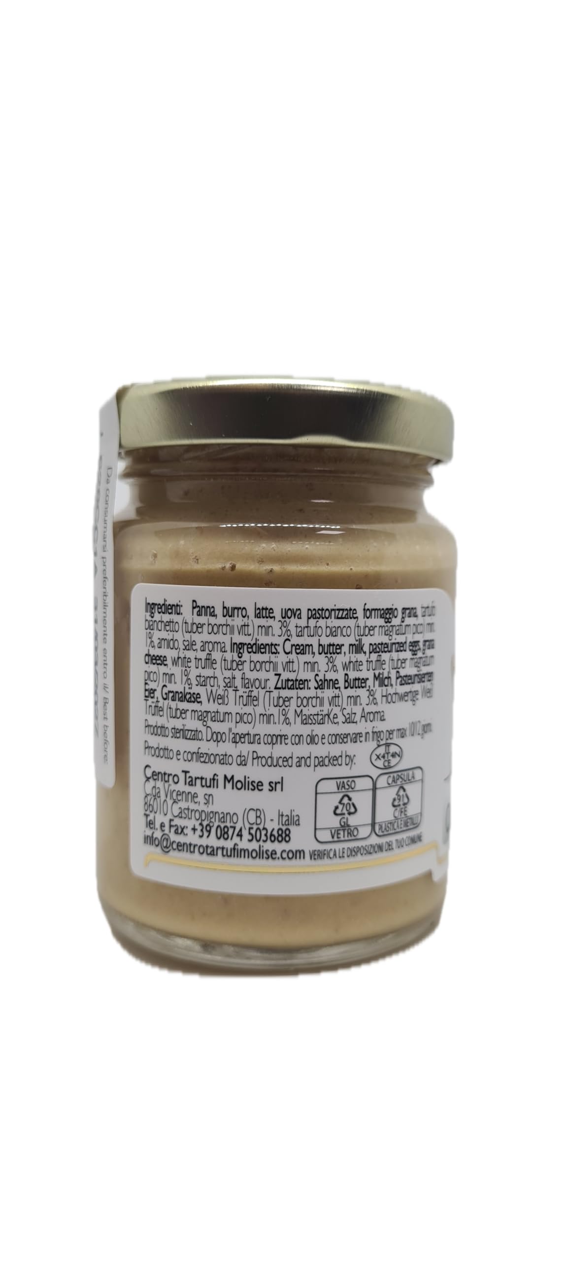 Crema di Tartufo Bianco 80 Gr - Tartufo - Crema di Pregiato Tartufo Bianco "Tuber Magnatum Pico" - Salsa Tartufata Bianca - 100% Made in Italy, Eccellenza Culinaria Italiana