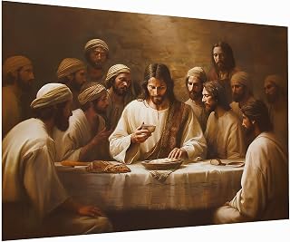 Jesus Christ and the Last Supper | Savior | Christian Wall Art | Religious prints | Jesus Watercolor | | Sacrament | Modern Christ Art | Religious Wall Art Easter 8x10inch Unframed