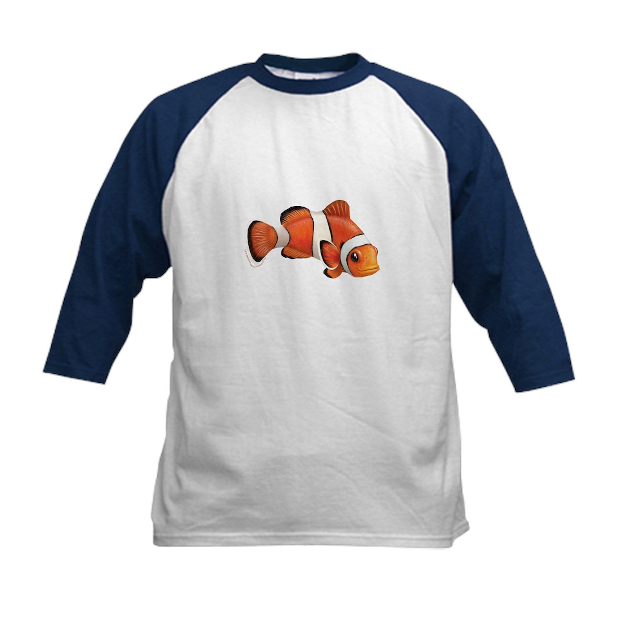 CafePress PD Moreno's Coral Fish Kids Baseball T Shirt Kids Cotton Baseball Jersey, 3/4 Raglan Sleeve Shirt