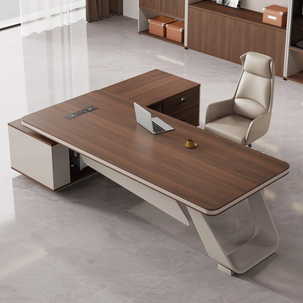 Mesa de Escritorio Para Computadora Scrivania Boss, Scrivania Da Ufficio Moderna, Scrivania Presidenziale, Scrivania Grande, Scrivania Da Ufficio For Manager Scrivania da Studio Per Camera da Letto(A)