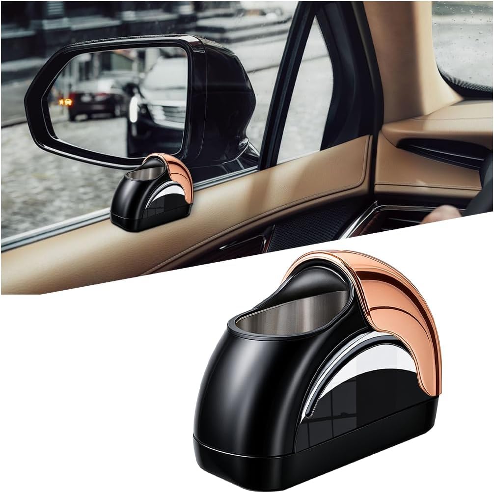 Suicune Portable Car Ashtray With Lid, Smell Proof Windproof Detachable Auto Truck Ashtray, Mini Trash Can Organizer Car Ashtray for Office, Home (Black)-image-46