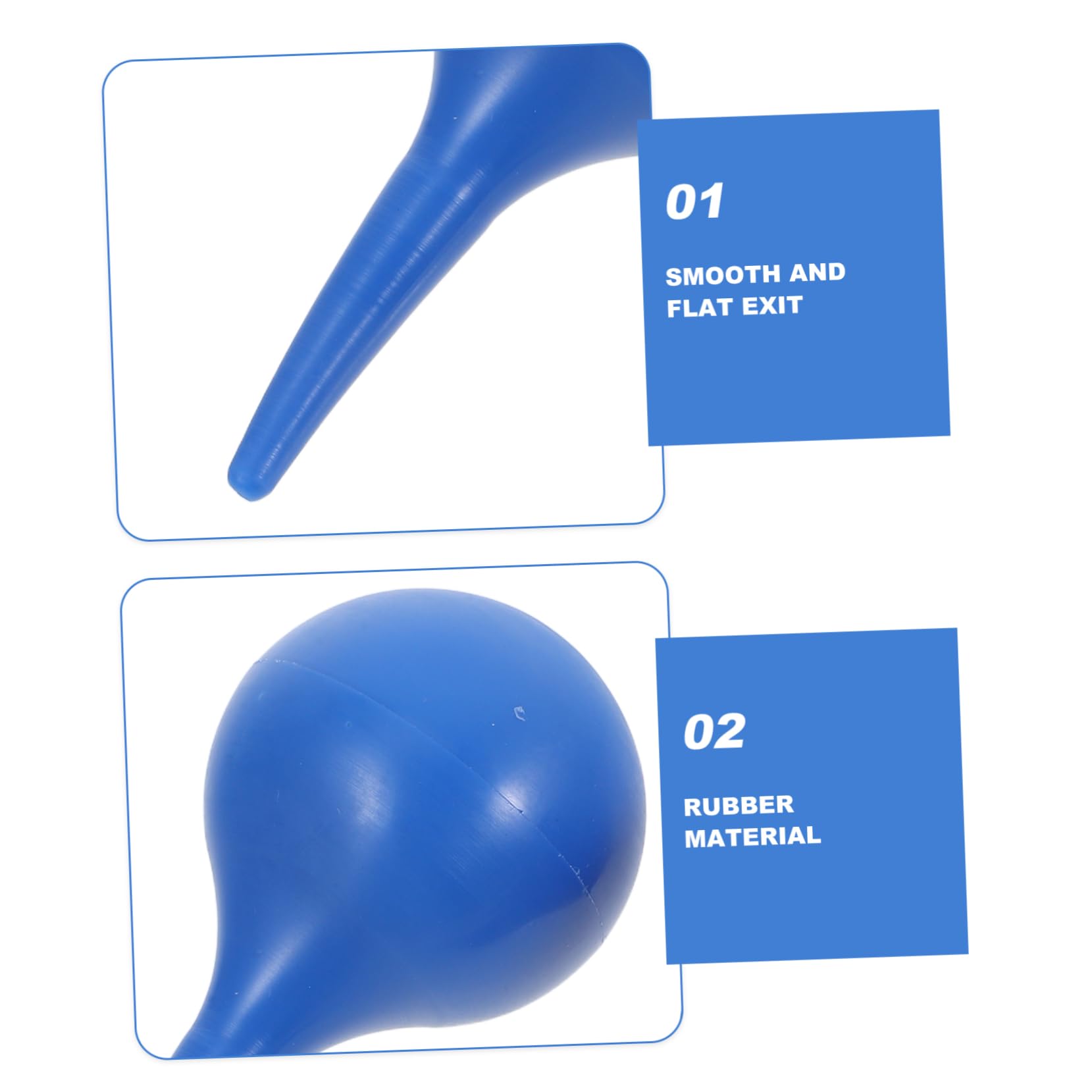 OUNONA Ampoules à Succion 90ml 60ml 30ml en Caoutchouc Bleu 3pcs pour Nettoyage des Oreilles Adaptées la Maison Voyages