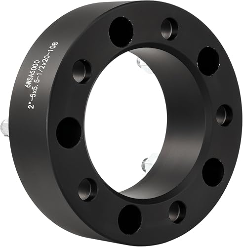 Vista 664 de KAX Espaciadores de rueda de 0.236 x 5.315 in, espaciadores de rueda centrados de 2 pulgadas y 6 lengüetas para F-15-0, Expedition, Mark LT, Negro