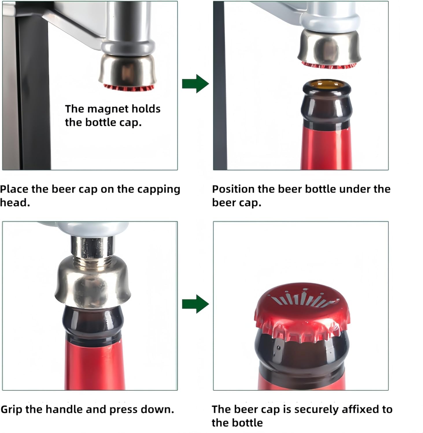 Máquina Manual para Encorchar Botellas de Vino, Herramienta para Presionar Tapas con Mango Ergonómico