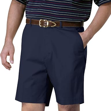 Cotton Twill Flat Front Golf Shorts 
