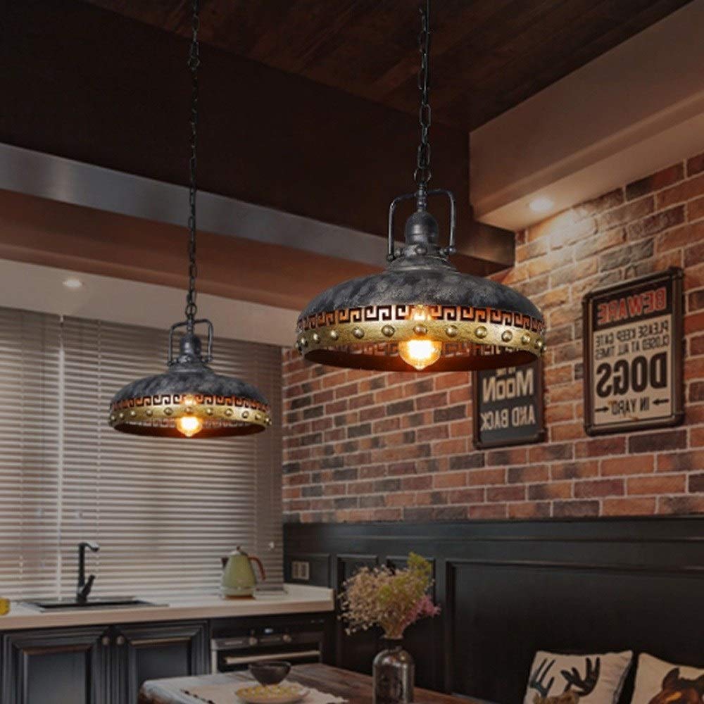 Żelaza Wisiorek Dekoracja Renowacja Retro Przemysłowe E27 Nostalgiczne Wiszące Oświetlenie Wewnętrzne Stół Jadalnia Metalowy Żyrandol Ccsufit Droplight Oświetlenie