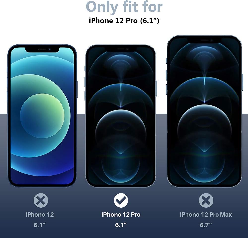 TOCOL 4 Pack Compatible with iPhone 12 Pro (Not for iPhone 12) - 2 Pack Tempered Glass Screen Protector and 2 Pack Glass Camera Lens Protector with Alignment Frame Bubble Free Case Friendly - Clear