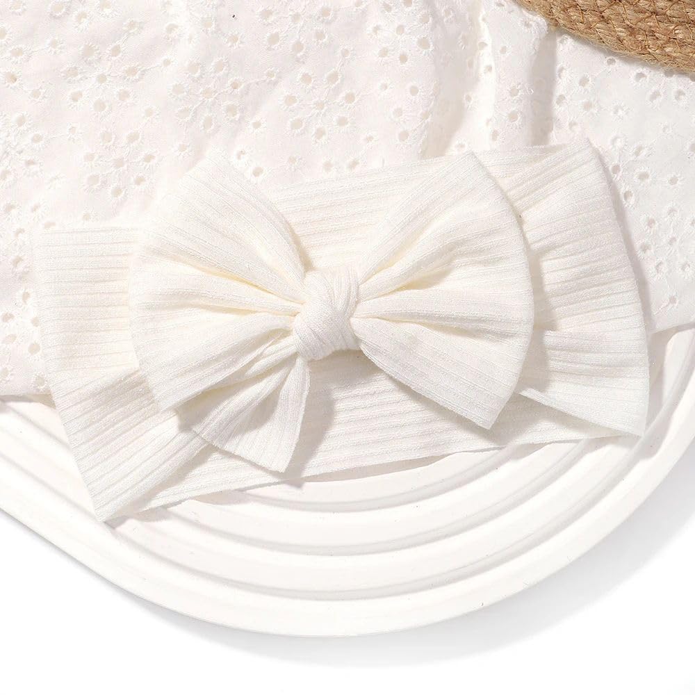 2 Stück Bandeau Turban pour Bébé, Stirnbänder Baby Mädchen Bandeau Nylon pour Bébé Fille, Bandeau Nylon pour Bébé, Bandeau en Nylon souple pour Bébé, Bandeau élastique pour Bébé, Bambin