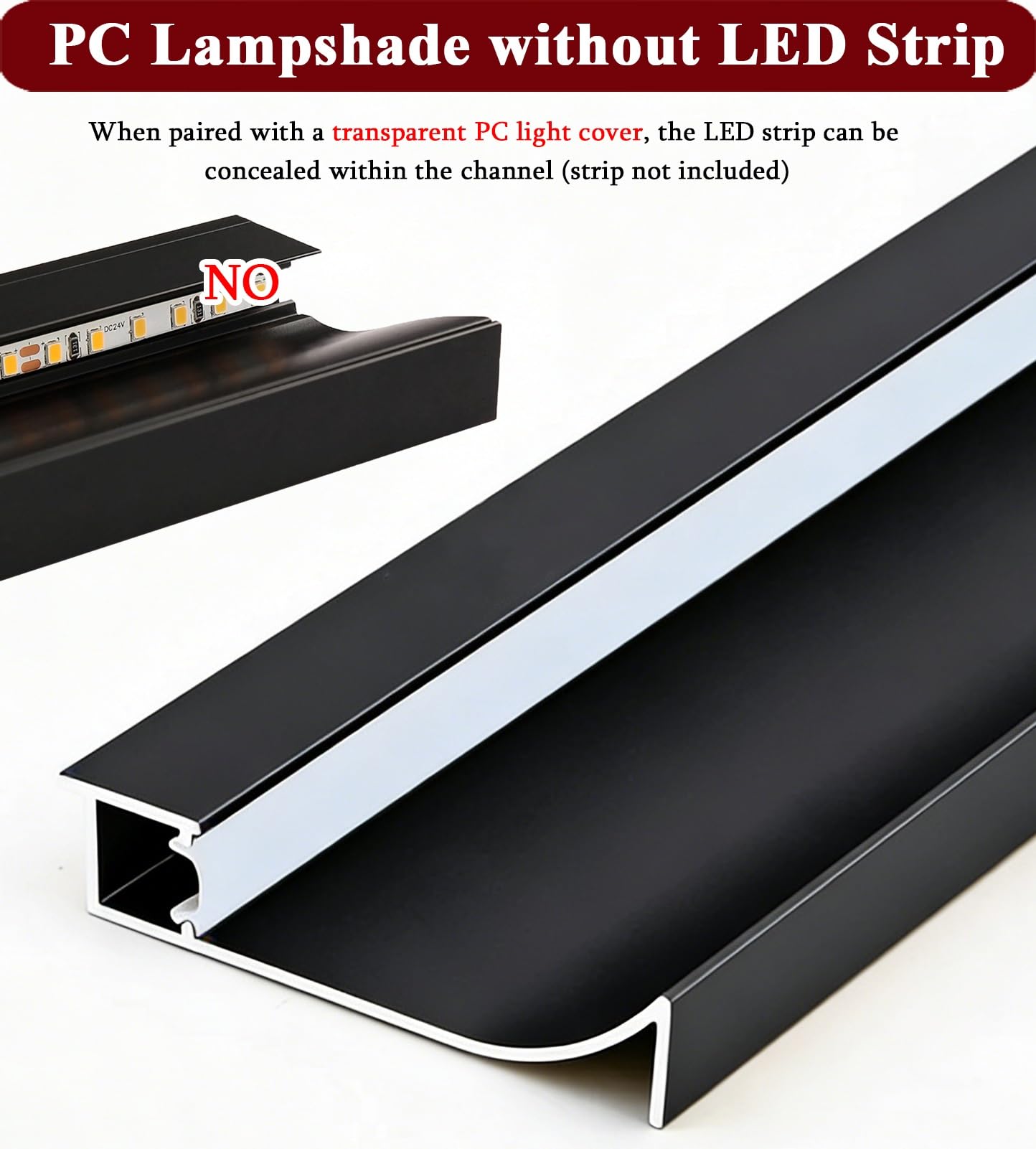 Battiscopa a LED in alluminio, da incasso, per soggiorno/teatro, striscia luminosa a LED, copertura diffusore, 10,5 m