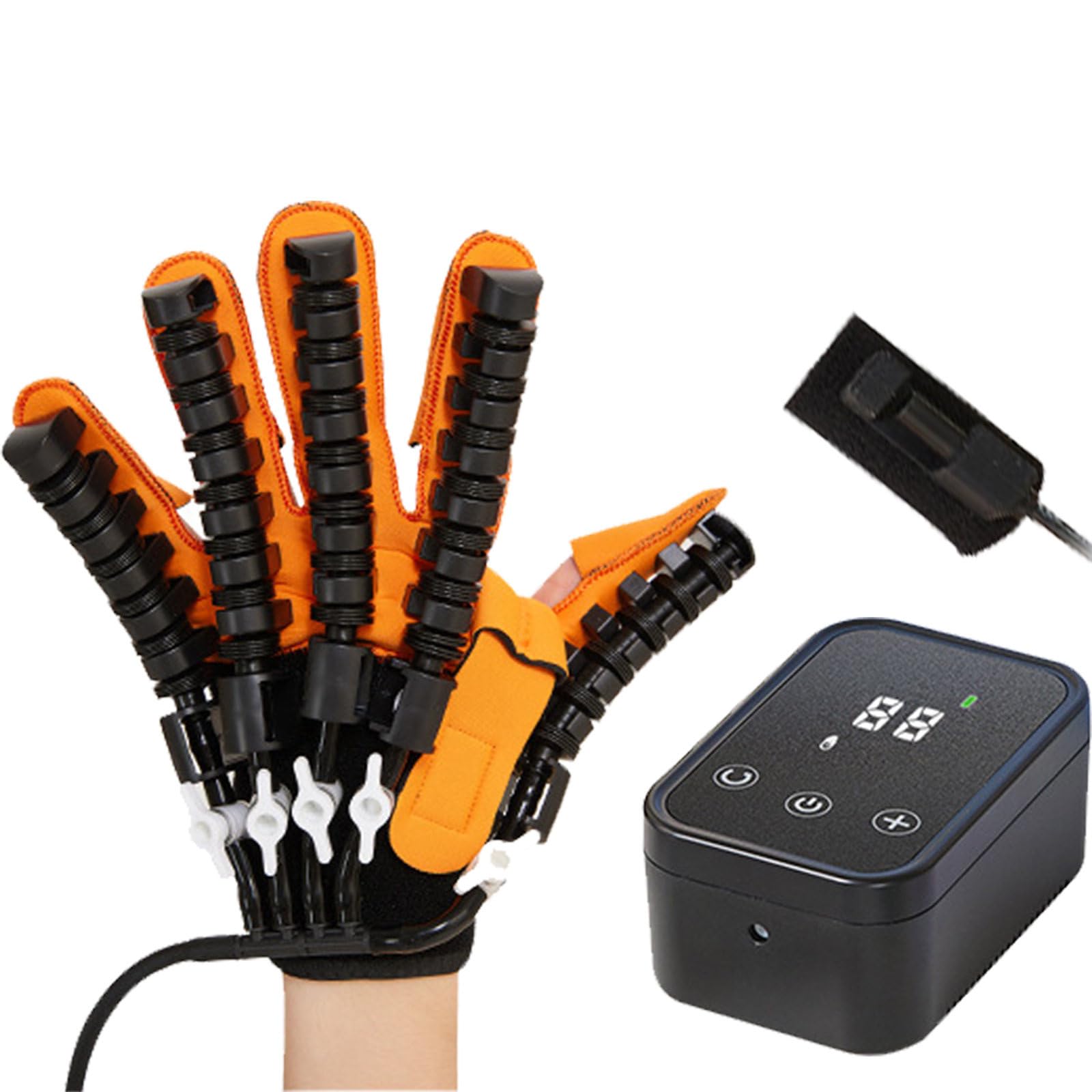 Rehabilitationsroboter Handschuhe FüR Senioren, Handroboter-RehabilitationsgeräT FüR Die Hand Nach Einem Schlaganfall, Fingertraining, Kraft Einstellbar LeftHand-M