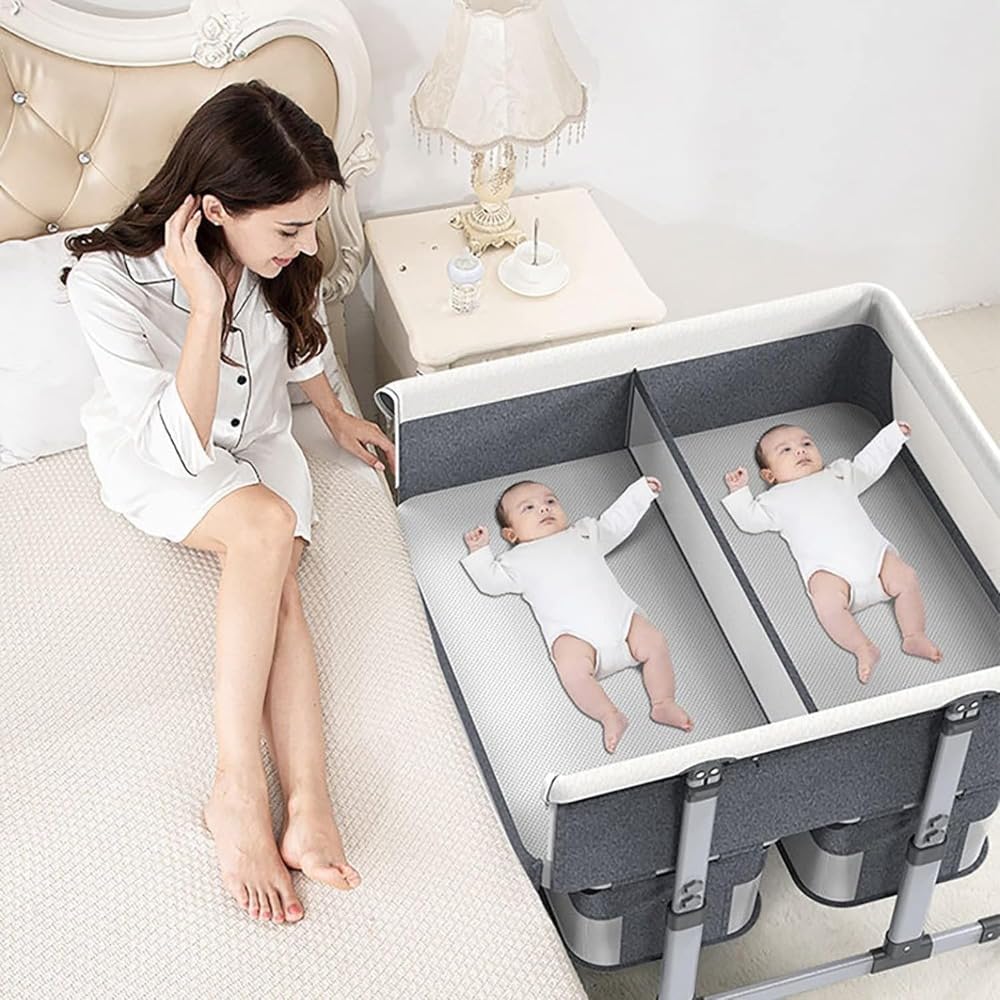 双子用　ベビーベッド　折りたたみ式　パシネット 双子用 ベビーベッド 折りたたみ式 パシネット 新 発売