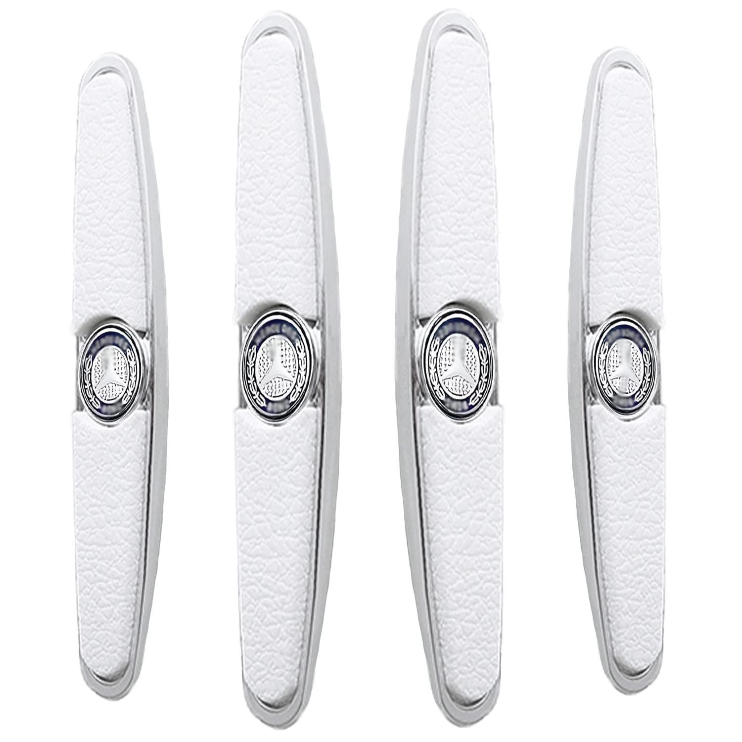 AVEDIA Auto Door Side Edge Protection Guard, Collision Protector for Car Side Door Edge Protector Guard for Merce-(des)-Be-[nz] A|B|C|CLA|CLS|E|GL Class|AMG A35|GLA35|A45|E53|E63|GT(Metal White)