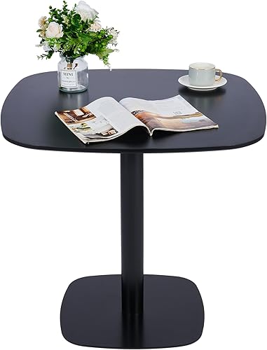 Miniatura 20 de VONLUCE Mesa de comedor cuadrada moderna para 2 y 4 personas, mesa de comedor pequeña de cocina con pedestal de 32 pulgadas, estilo de mediados de