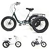 GRACEZ 20 Inch Fat Tire Adult Tricycle - 7-Speed 3 Wheel Bike with Rear Tarpaulin Shopping Basket - Wider Seats Adult Cruiser Bikes with Adjustable Handlebars #2