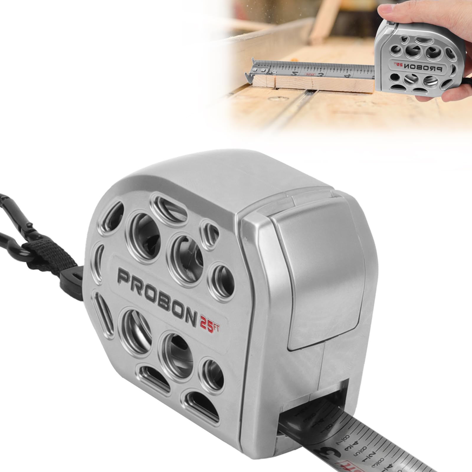 Photo 1 of 2025 New Magnetic Tape Measure, Hollow Design, Double-Sided Scale, Self-Lock, Retractable Stainless Steel Measuring Tape, Portable Tape Measure for Construction, Engineers, Carpenter (25 Feet)