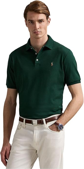 POLO RALPH LAUREN Mens New Classic Fit Polo Shirt US, Alpha, Medium, Regular, Regular, Vintage Pine