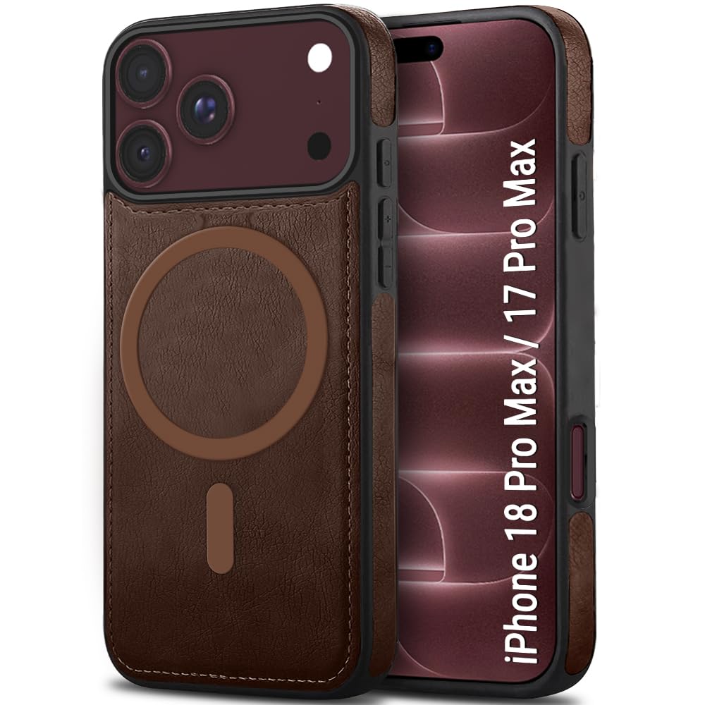 TheGiftKart Genuine Leather Finish Back Cover Case for iPhone 17 | Shockproof Design | Raised Edges for Camera & Screen Protection | Stunning Minimalist Design Back Case Cover (Chrome Sides, Brown) — Amazon image 12