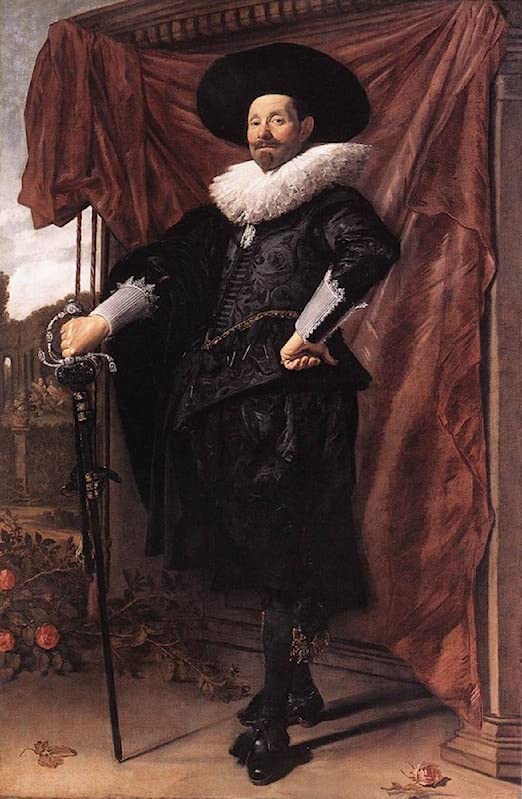 Impression sur toile Willem van Heythuyzen par Frans Hals pour salon 60x90 cm