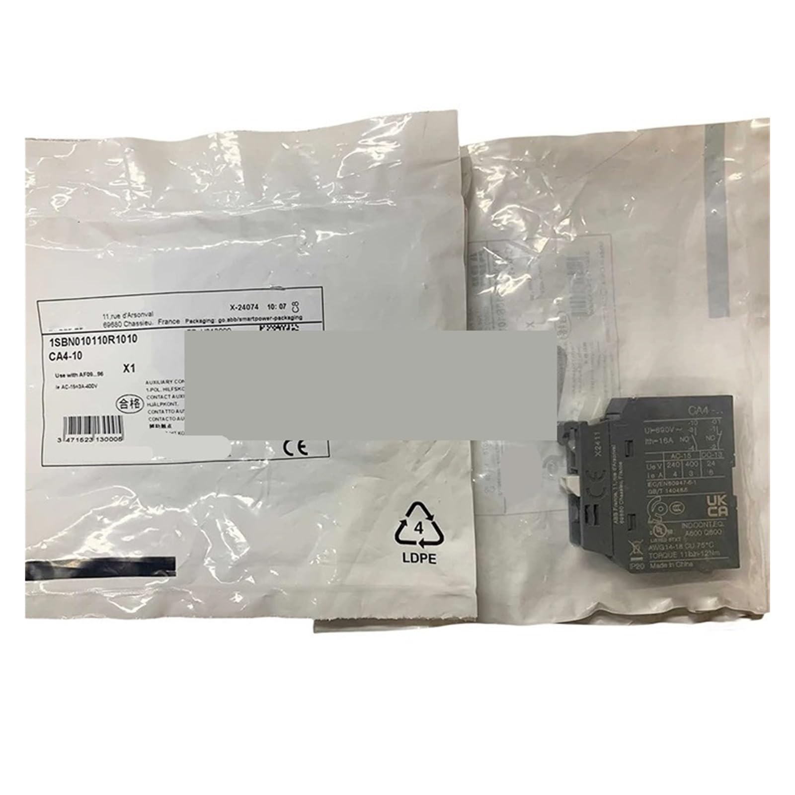 YMUGUEGH 1pcs auxiliary contact CA4-10