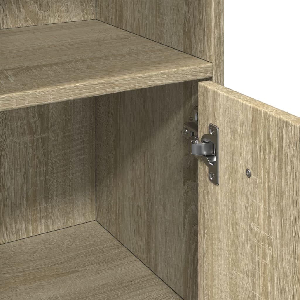 vidaXL Armario de baño Madera contrachapada Color Roble 30x30x95 cm, Armario, Armario de Almacenamiento, Estante de lavadero, Estante