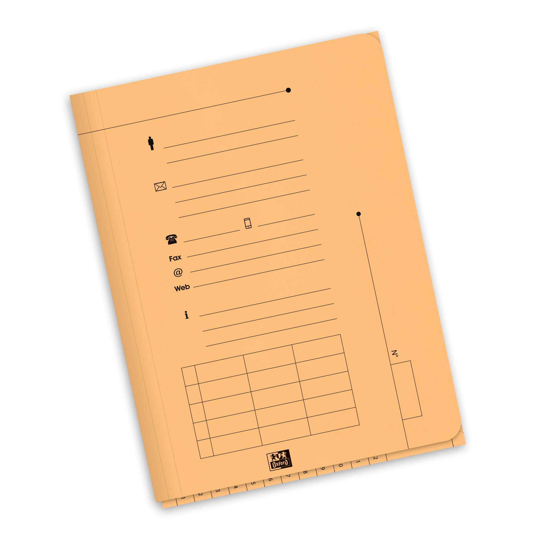 OXFORD ultimate Lot de 25 Sous chemises A4 Kraft Orange