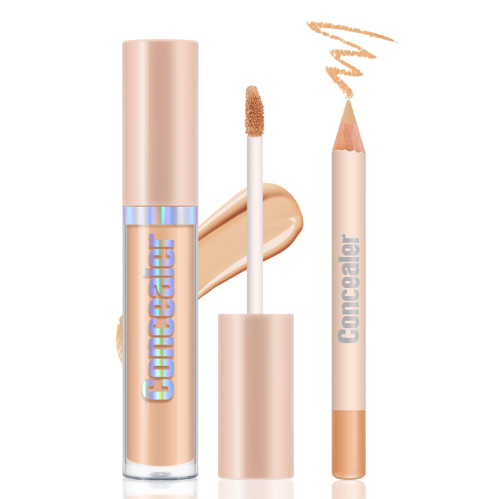 Camo Concealer Stick and Pencil Set Full Coverage Concealer Kit Lightweight Long Lasting Liquid Concealer for Women All-Day