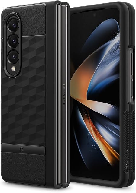 Caseology Parallax Case Compatible with Samsung Galaxy Z Fold 4 - Matte Black