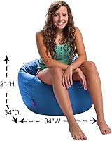 Vista 1048 de Posh Creations Puf estructurado cómodo para jugar, leer y ver la televisión, Malibu Lounge, tela de lona para colorear, criaturas