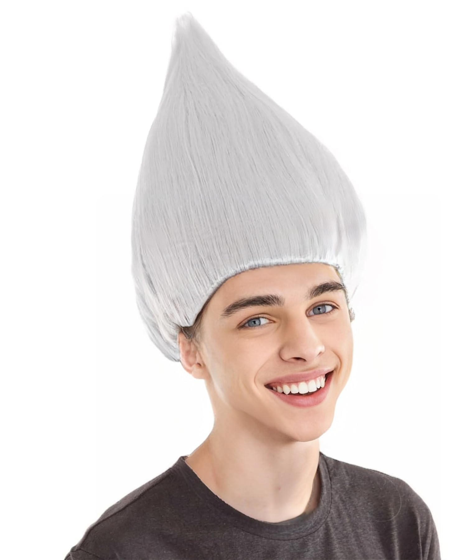 HPO Unisex Adult Troll Wigs Collections, White