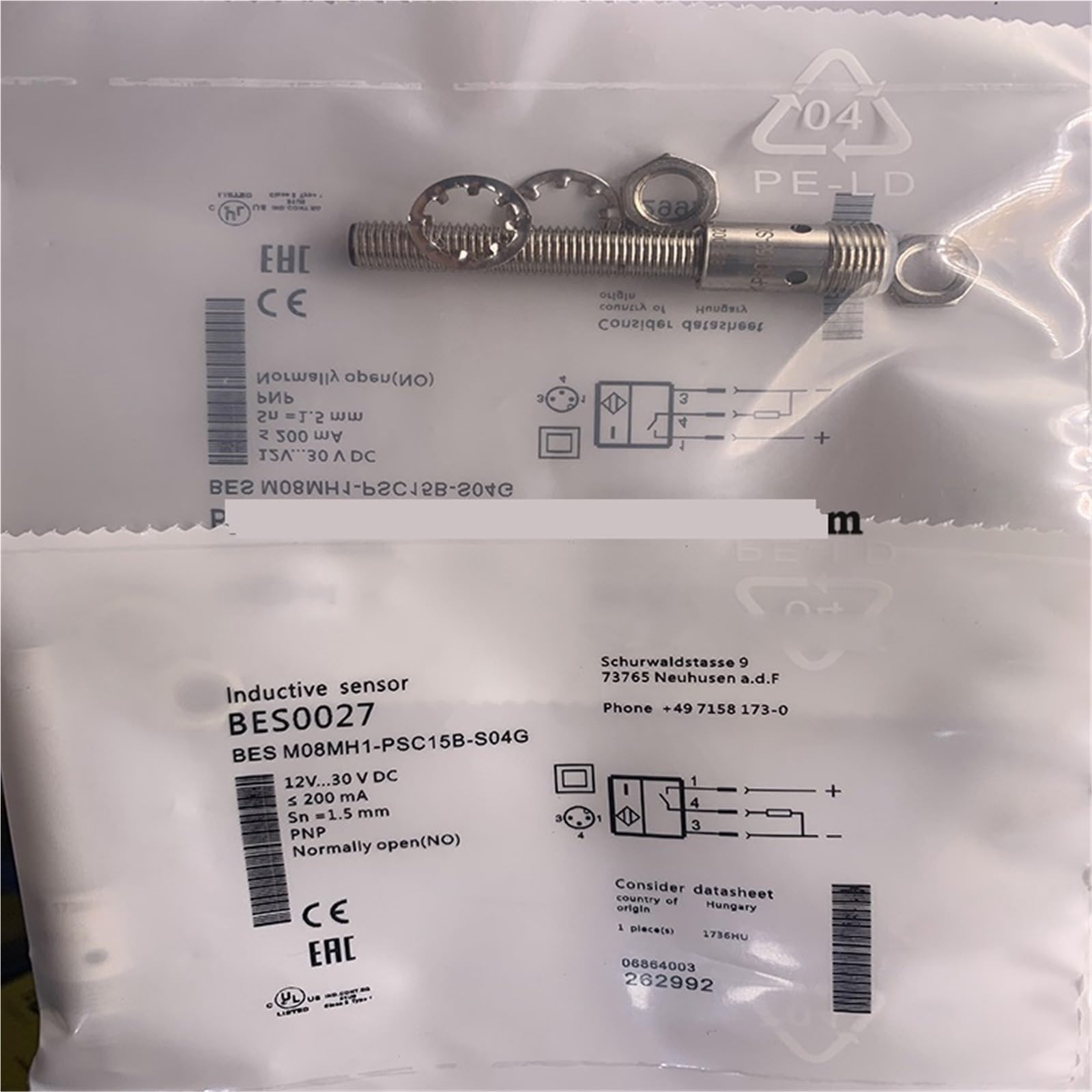 1 x BES0027 BES M08MH1-PSC15B-S04G BES01PC BES M08EH-NSC15B-S04G BES M08EH1-PSC60F-S49G(M08MH1-PSC15B-S04G)
