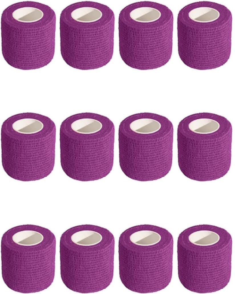 MuscleFix Vet Wrap Cohesive Self Adhesive Bandage for Humans & Pets (Dogs, Cats, Birds), Breathable, Elastic (5cm X 4.5 mtr, Pack of 12)