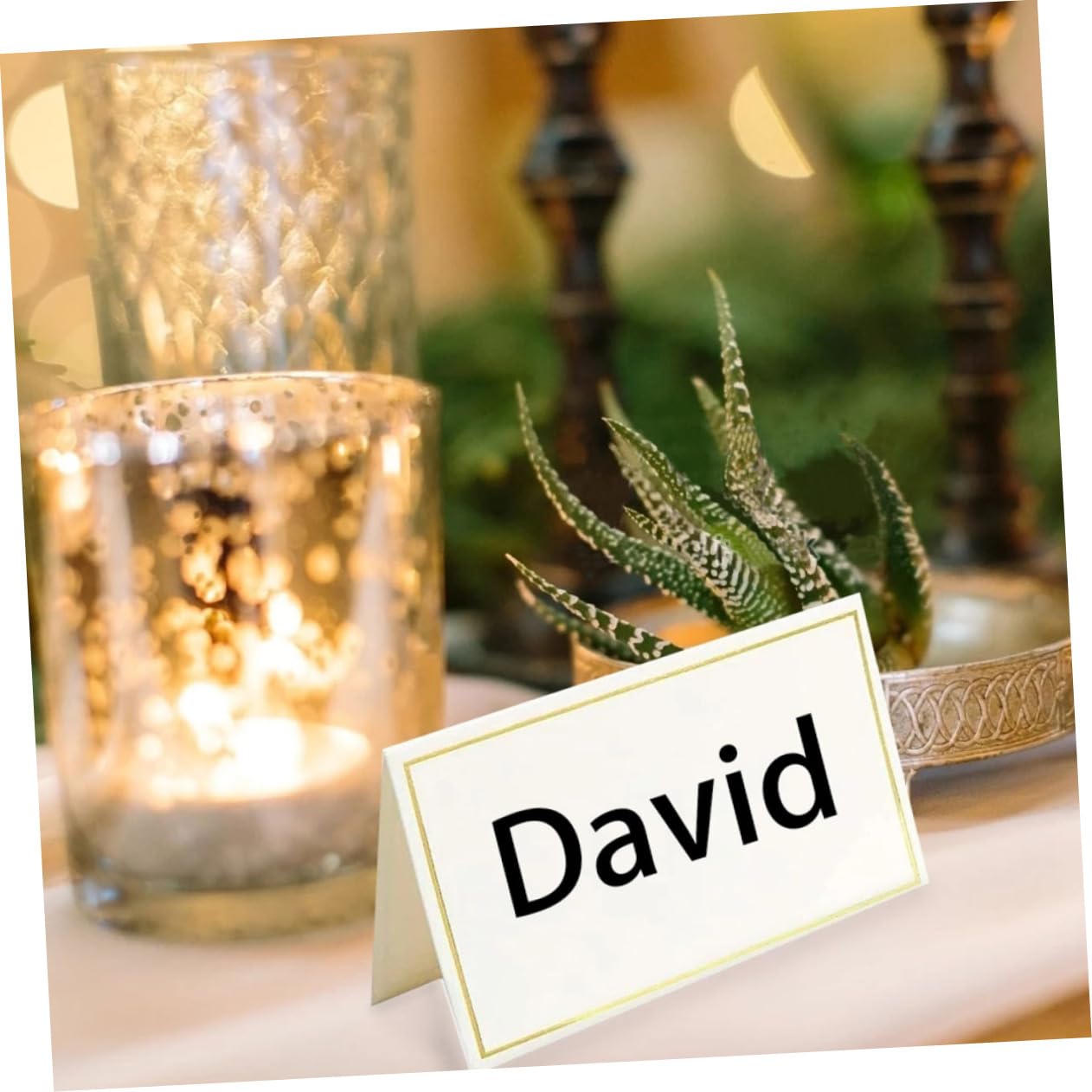 Zerodeko 150pezzi Cartellini Segnaposto Eleganti Per Matrimoni e Feste Bigliettini Decorativi Con Dorato Accessori Per Tavola Per Eventi Speciali e Celebrazioni