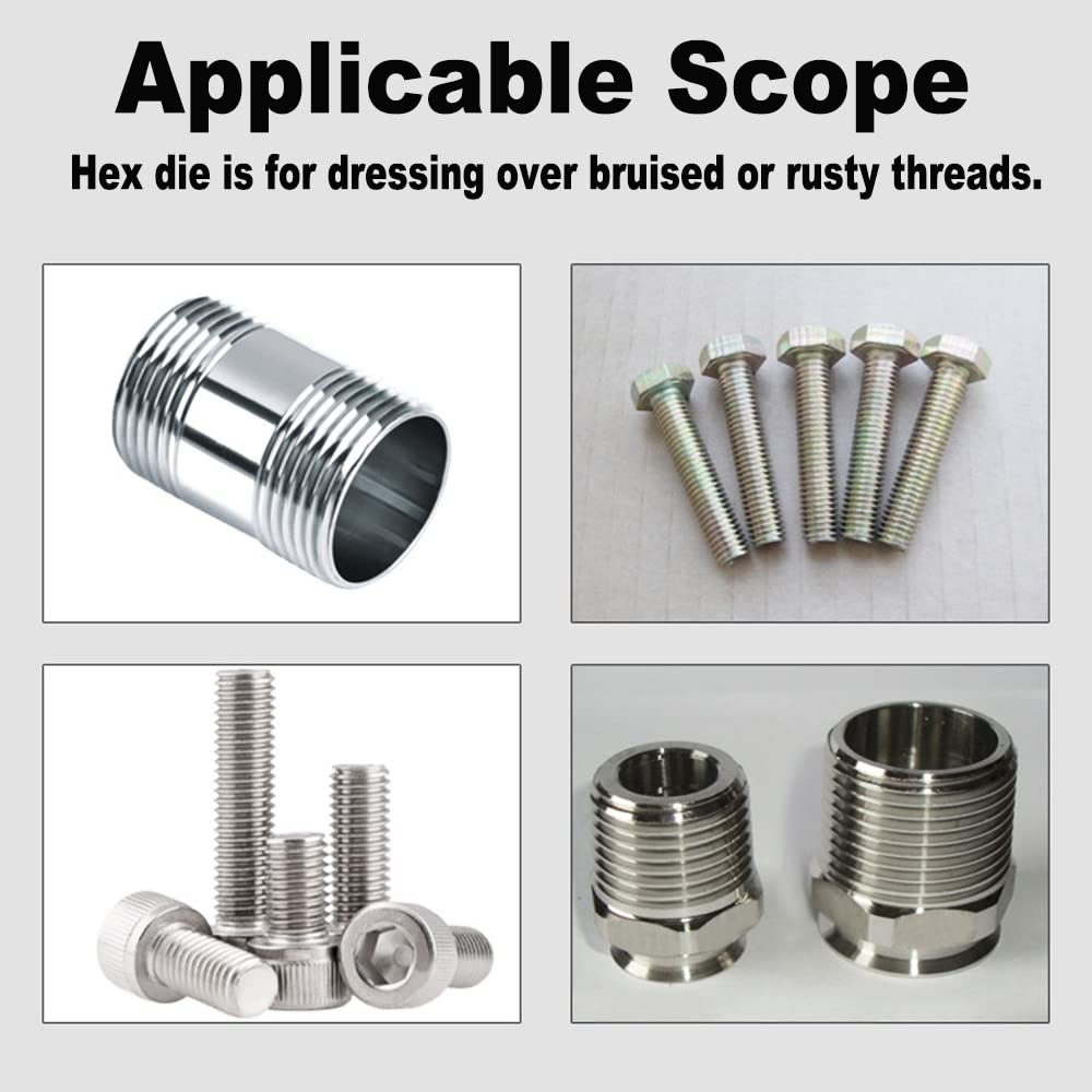 Utoolmart Hex Rethreading Die, M10 x 1.5 Pitch, Carbon Steel Thread Die, Hex Rethreading Die Machine Thread Die, Hexagon Taper Pipe Die — Amazon image 6