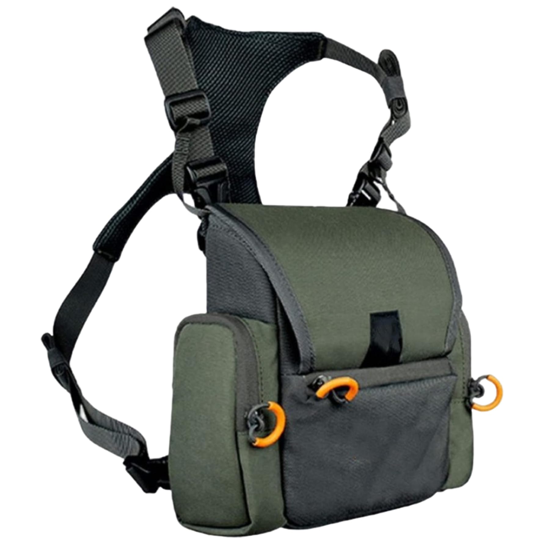 Brusttasche für die Jagd | Fernglas-Geschirr, atmungsaktiv, verstellbar, Jagd-Brusttasche mit Mehreren Taschen, wasserdicht, für Männer und Frauen, Armeegrün