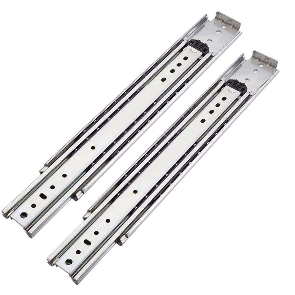 Heavy Duty Drawer Slides 36 Inch, Full Extension Ball Bearing Side Mount 500 lb Heavy Duty Drawer Slides, 2-1/16" Wide Stainless Steel Drawer Rails Hardware,1 Pair,Side Mount,Mounting Screws Included