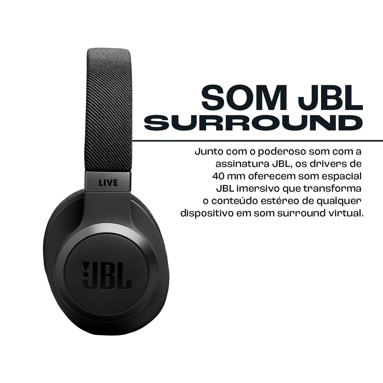 JBL, Fone de Ouvido Bluetooth JBL Live 770NC - Preto