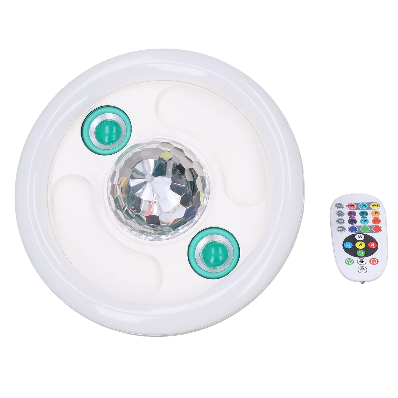 Luz Música LED Bluetooth, Lámpara Música Que Cambia Color RGB, Bombilla Luz Que Cambia 5 Colores con Control Remoto Y Altavoz Doble Mood Ambiance Lighting LED Music Lámpara Techo para la Fiesta